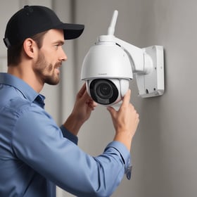 Close-up of a secure server room with glowing network cables and locks.