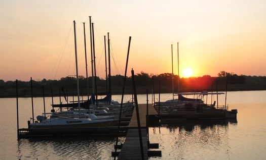 Wichita Falls Sailing Club, boat dock at Lake Arrowhead, TX