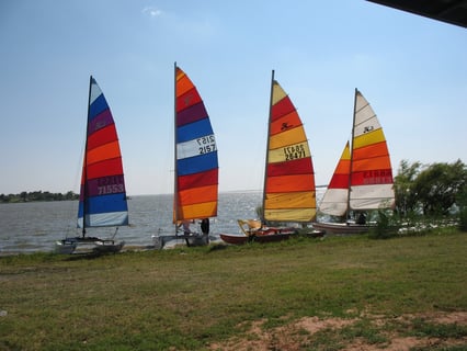 Wichita Falls Sailing Club, sandy beach at Lake Arrowhead, TX