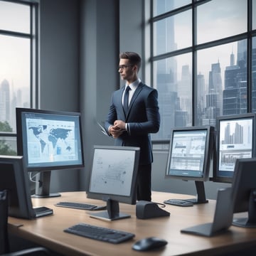 Close-up of hands configuring network cables and servers.