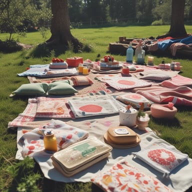 Close-up of colorful art supplies and hands working on a creative project.