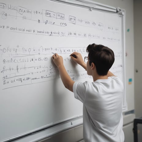 Dev, a seasoned math teacher, engaging with students in a bright classroom setting