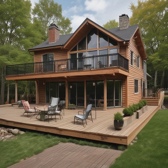 A friendly home inspector examining a house exterior on a sunny day in a suburban neighborhood.