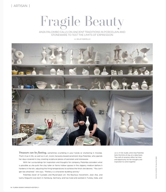 Florida Design Magazine Article on Anja Palombo 