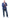 a bald bald man in a blue suit and white sneakers