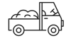 illustration of a pick up truck carrying soil