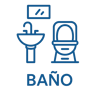 Ícono azul que representa baño completo con lavabo e inodoro, imagen ilustrativa