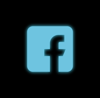 blue glowing facebook icon