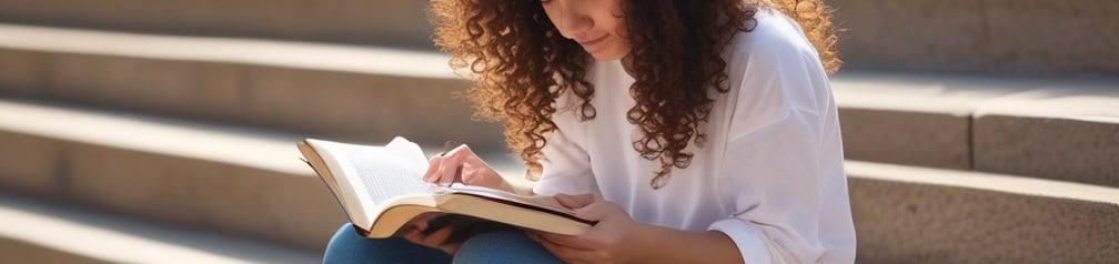 A close-up of an open book displaying text with the heading 'JESUS CALLING'. The text appears to be a religious or spiritual message, with focus on phrases like 'I AM YOUR FATHER-GOD' and discussion of devotion and spiritual duties.