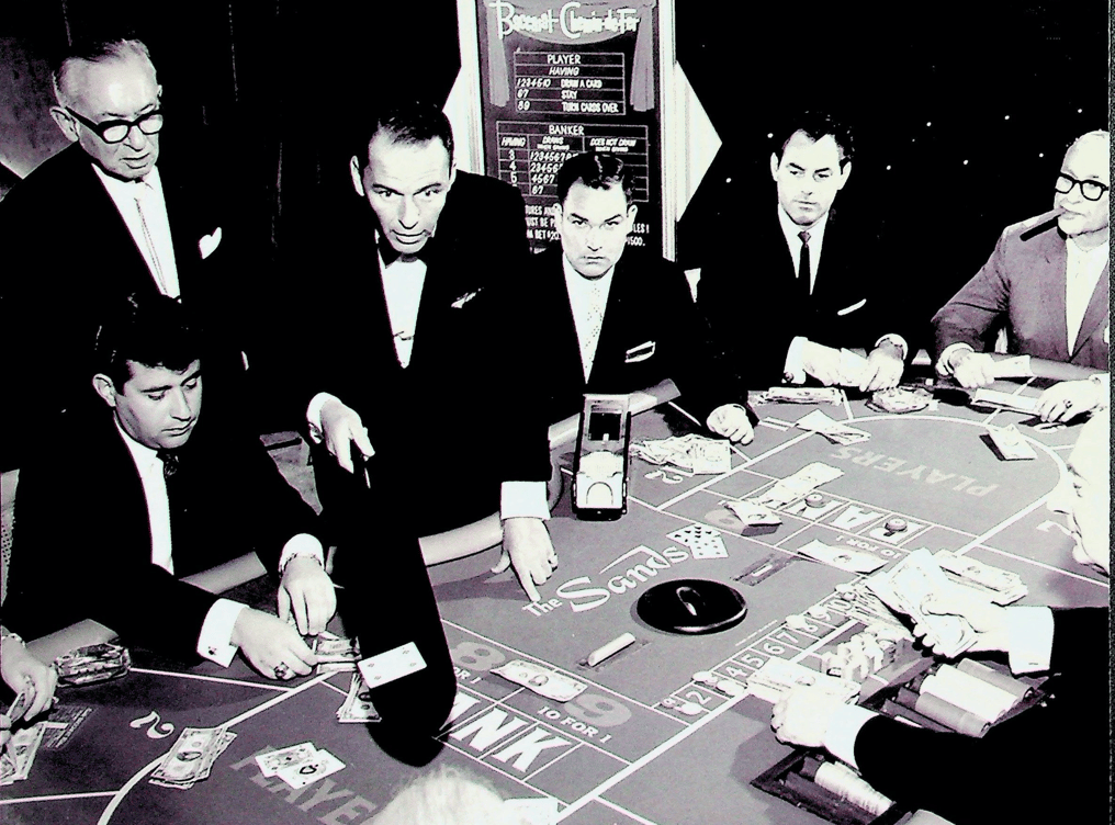 Frank Sinatra dealing baccarat in Las Vegas