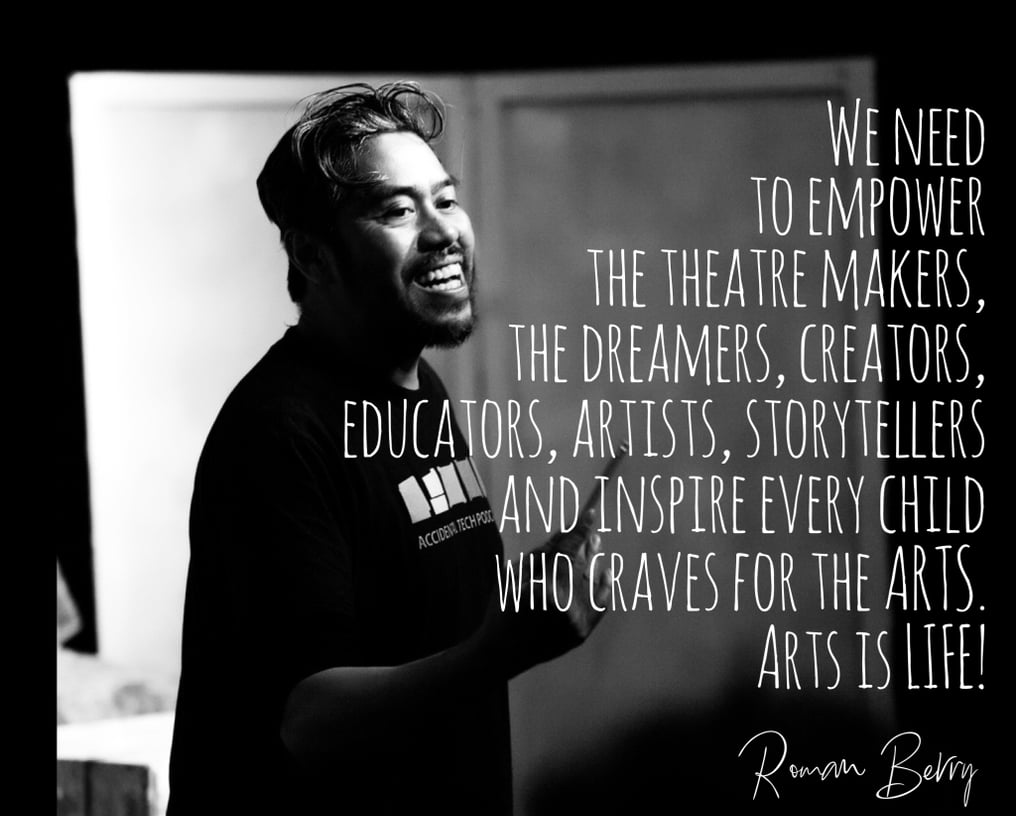 Roman Berry Quote on empowering theatre makers