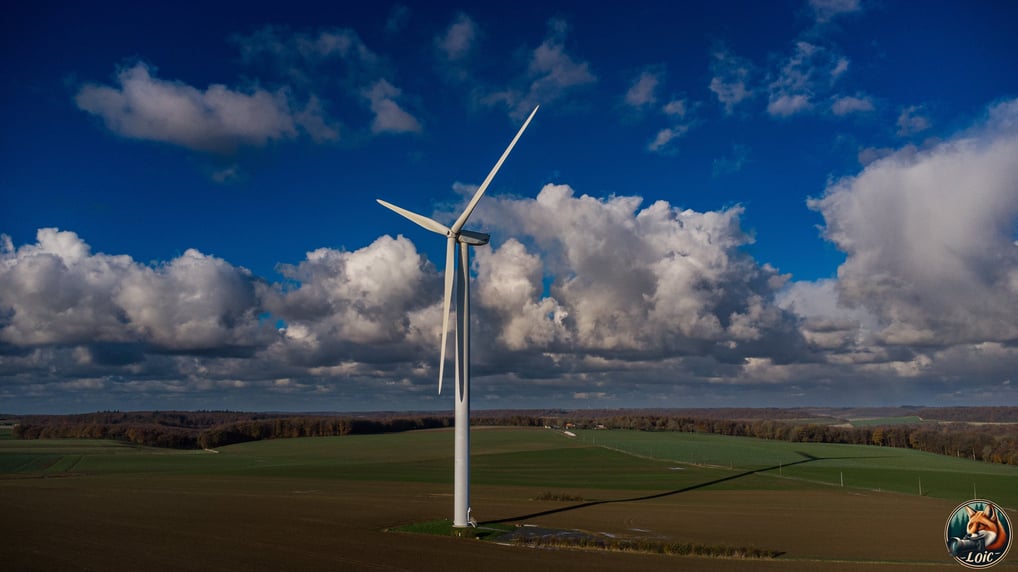 eolienne "Vue aérienne", "forêt d’Eawy", "Pays de Bray", "DJI Mini 4K", "Normandie".