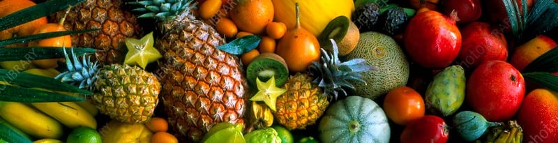 Assortment of rare fruit