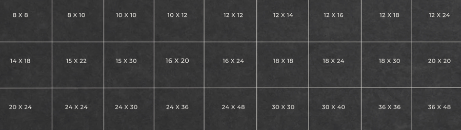 a table with a number of numbers on it