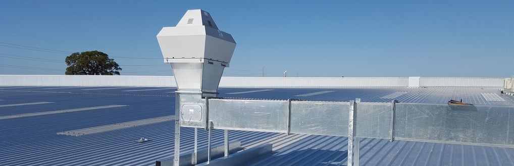 Takfläkt med kanaler - ventilation Västerås