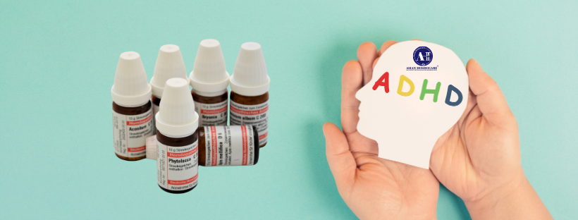 Homeopathic treatment for ADHD – Natural remedies to improve focus, reduce hyperactivity, and balance emotions in children.
