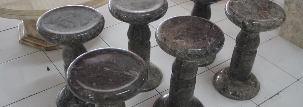 The versatility of natural stone stools. Explore Nussen Living Natural Stone Stool.