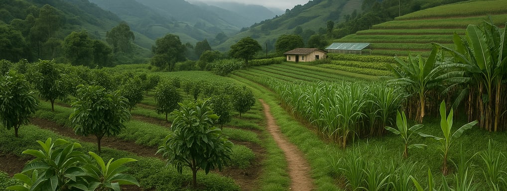Royal Market farm with a small house in the background
