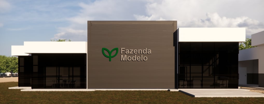 Escritório da fazenda com salas administrativas para gestão rural