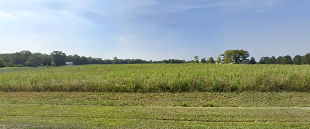 The former soybean field that is the site for the Hoosier Homestead.