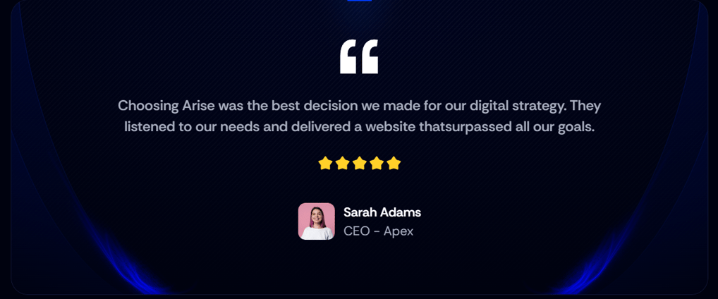 Client testimonial of Design Spark