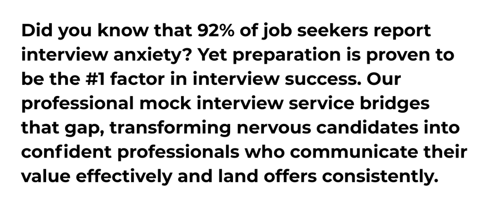 data to prove mock interviews help candidates