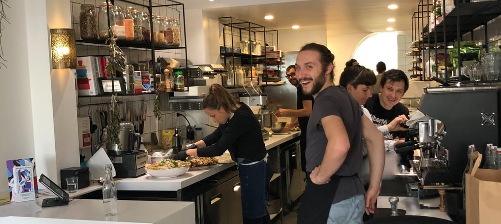 Happy restaurant team after LaSA hospitality training