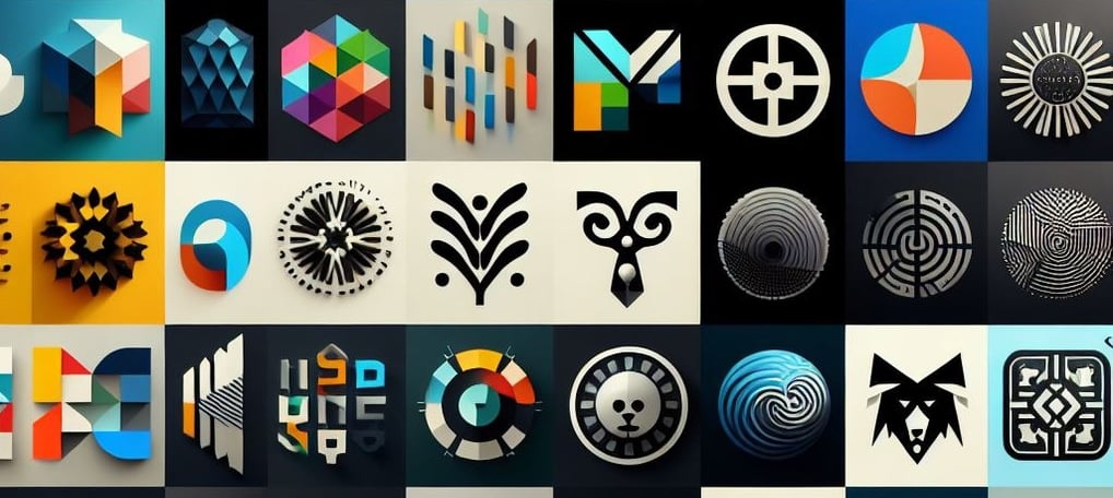 a collection of logos and icons for a brand