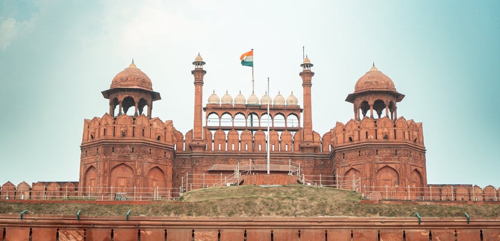 Red fort best tourist place in new Delhi India