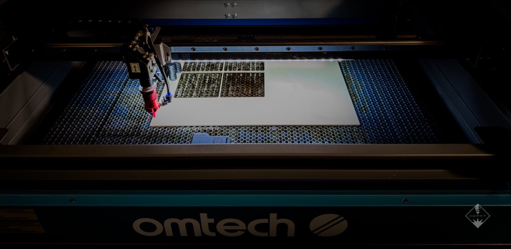 cutting wood with laser machine