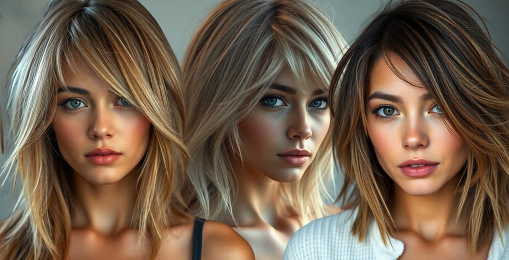 3 women with shag haircuts