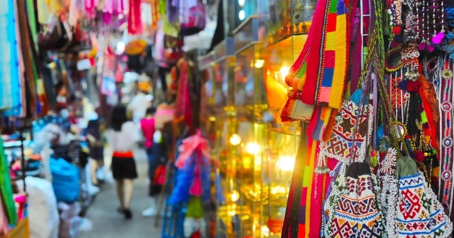 Ubud traditional art market in Bali best tourist destination