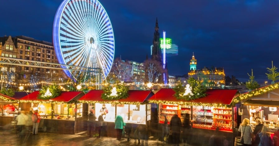 Edin burg Scotland best place to celebrate Christmas 2024
