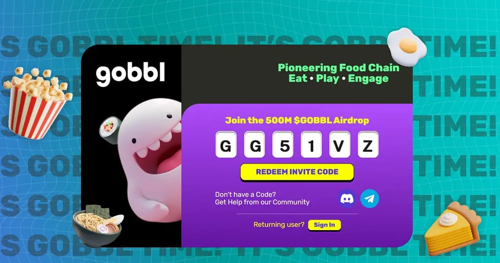 referralscoin.com Gobbl airdrop code GG51VZ