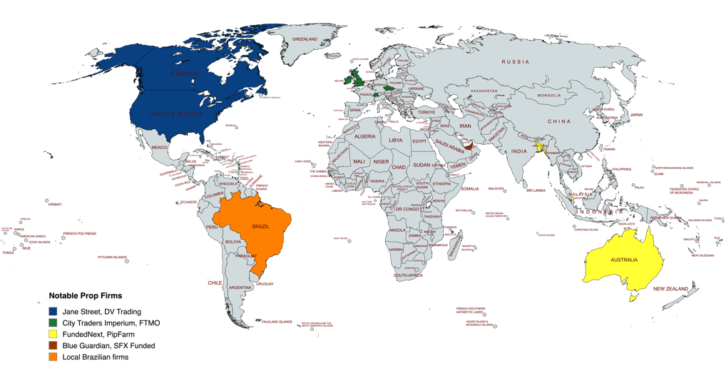 global reach of prop firms