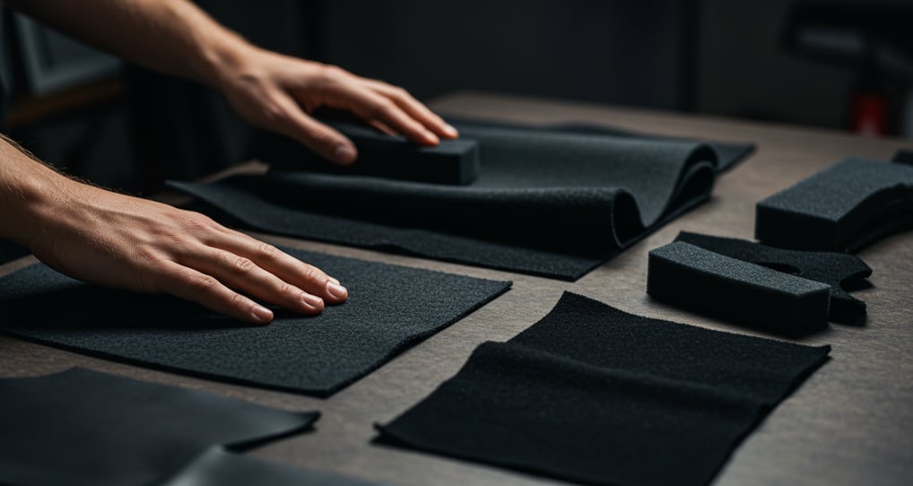 a person is holding a piece of cloth