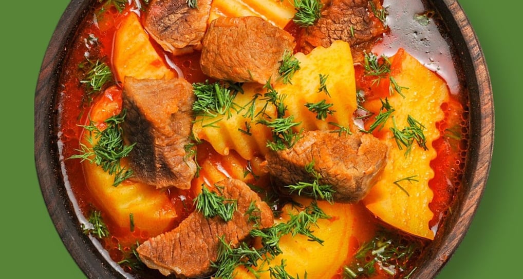 Semaglutide Recipe: Beef and Veggie Stew with Herbs and Tomato Broth