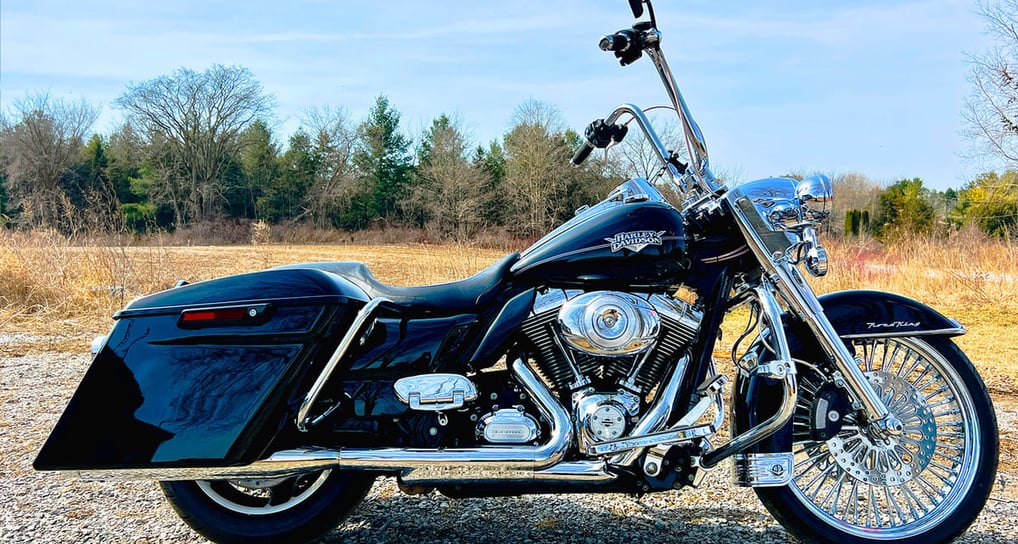Harley Davidson Road King Motorcycle Ceramic Coating Norfolk County ProPolish Motorcycle Detailing
