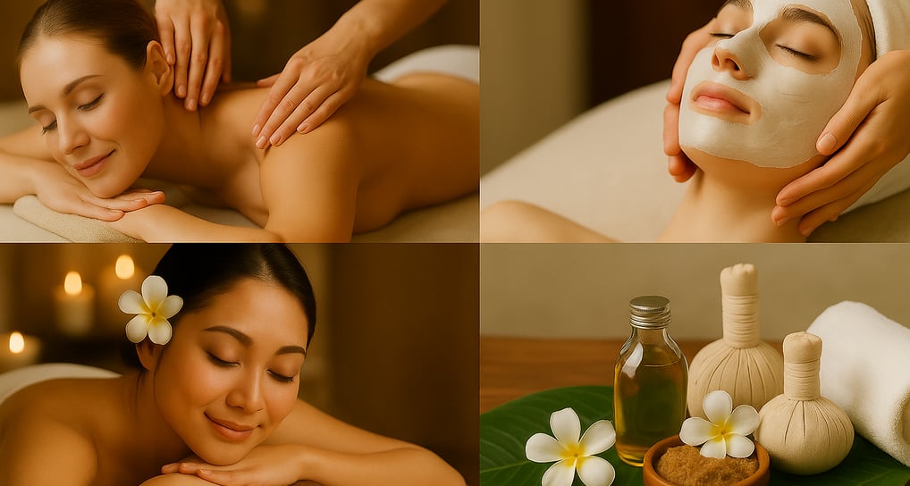 a woman getting a facial mask at Nusa Dua spa