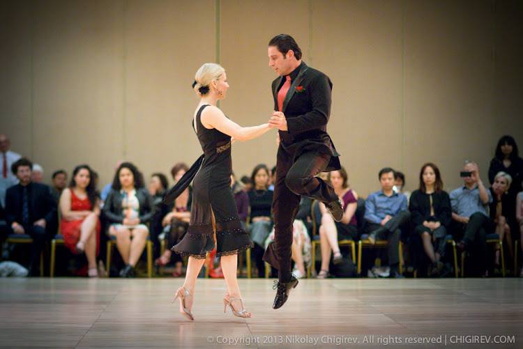 Mekhael Srour and Martha Slater tango jump
