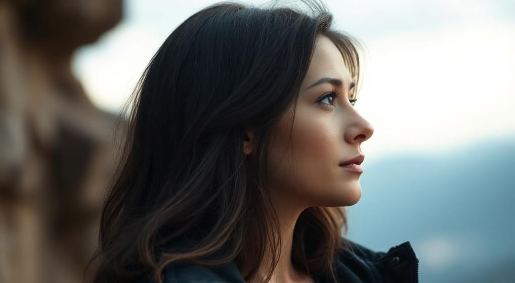 woman looking off into the distance