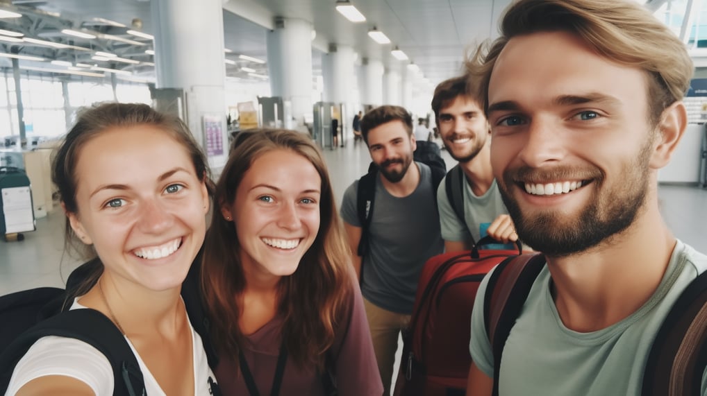 European backpacker en route to Asia