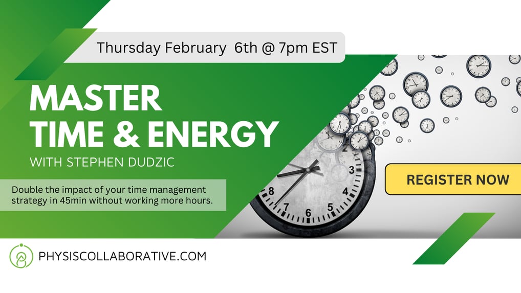 Click here to register for Master Time & Energy