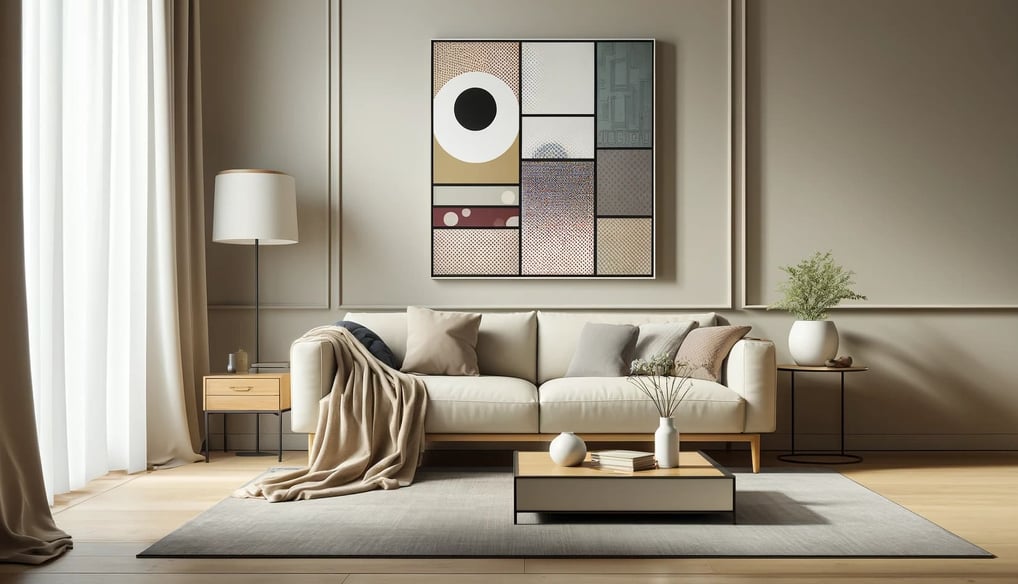 quadro abstrato no estilo pop-art