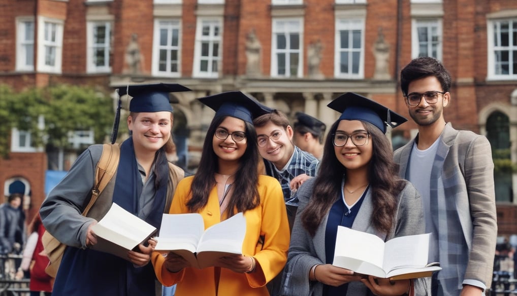 group of fresh graduates students throwing their academic hat in the air