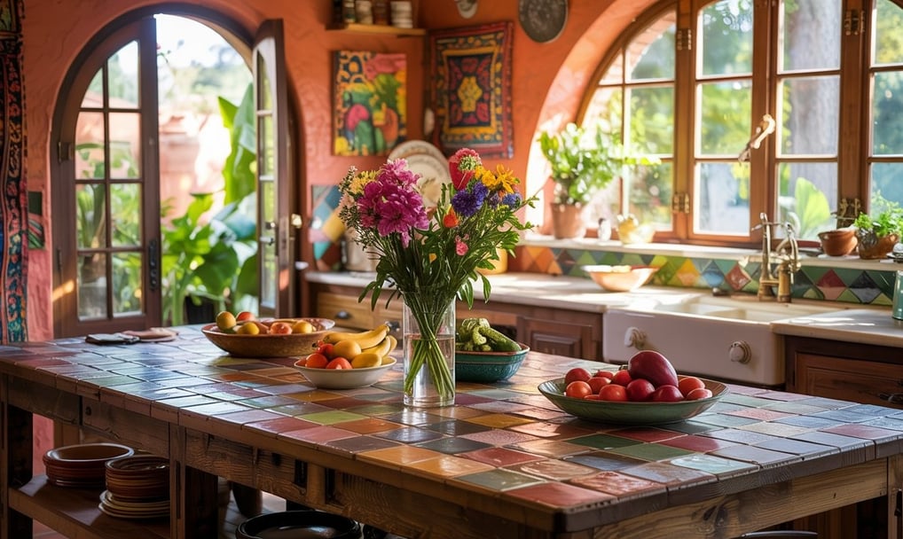 Colorful Bohemian Style Kitchen