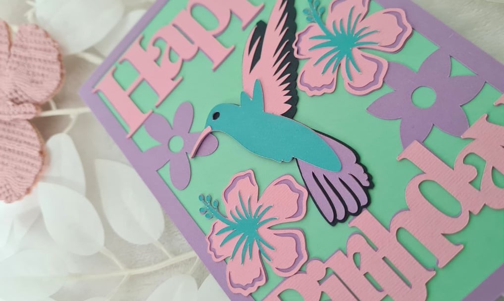 Happy Birthday Card SVG file for Cricut Maker