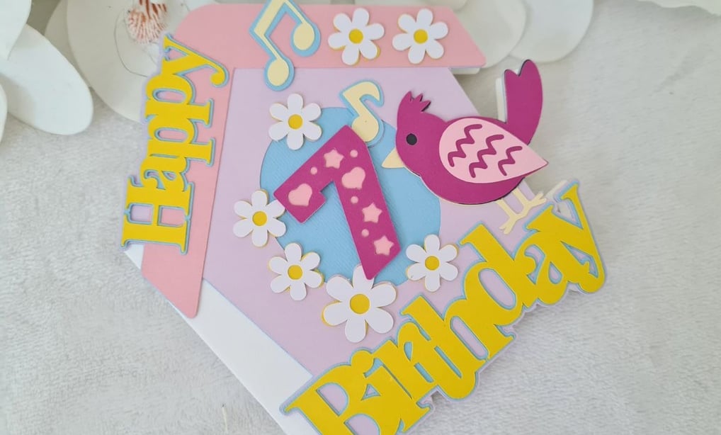 Making birthday card using Cricut Maker