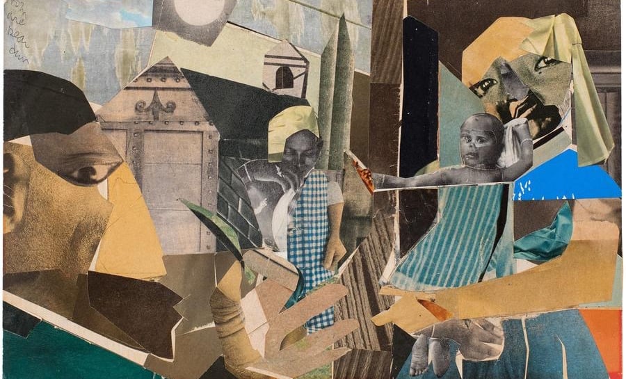 Artista como Romare Bearden, expandiu o limite da colagem, explorando temas políticos e social