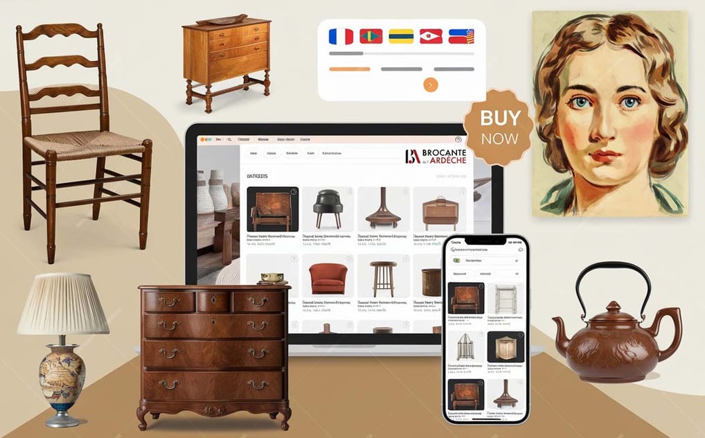 MarketPlace, boutique en ligne, vente d'objets anciens sur le Net